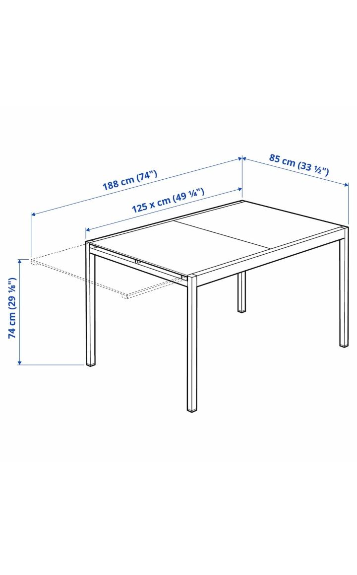 Mesa de jantar extensível IKEA GLIVARP