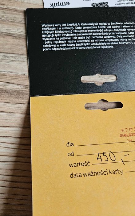 Karta podarunkowa empik 450zł