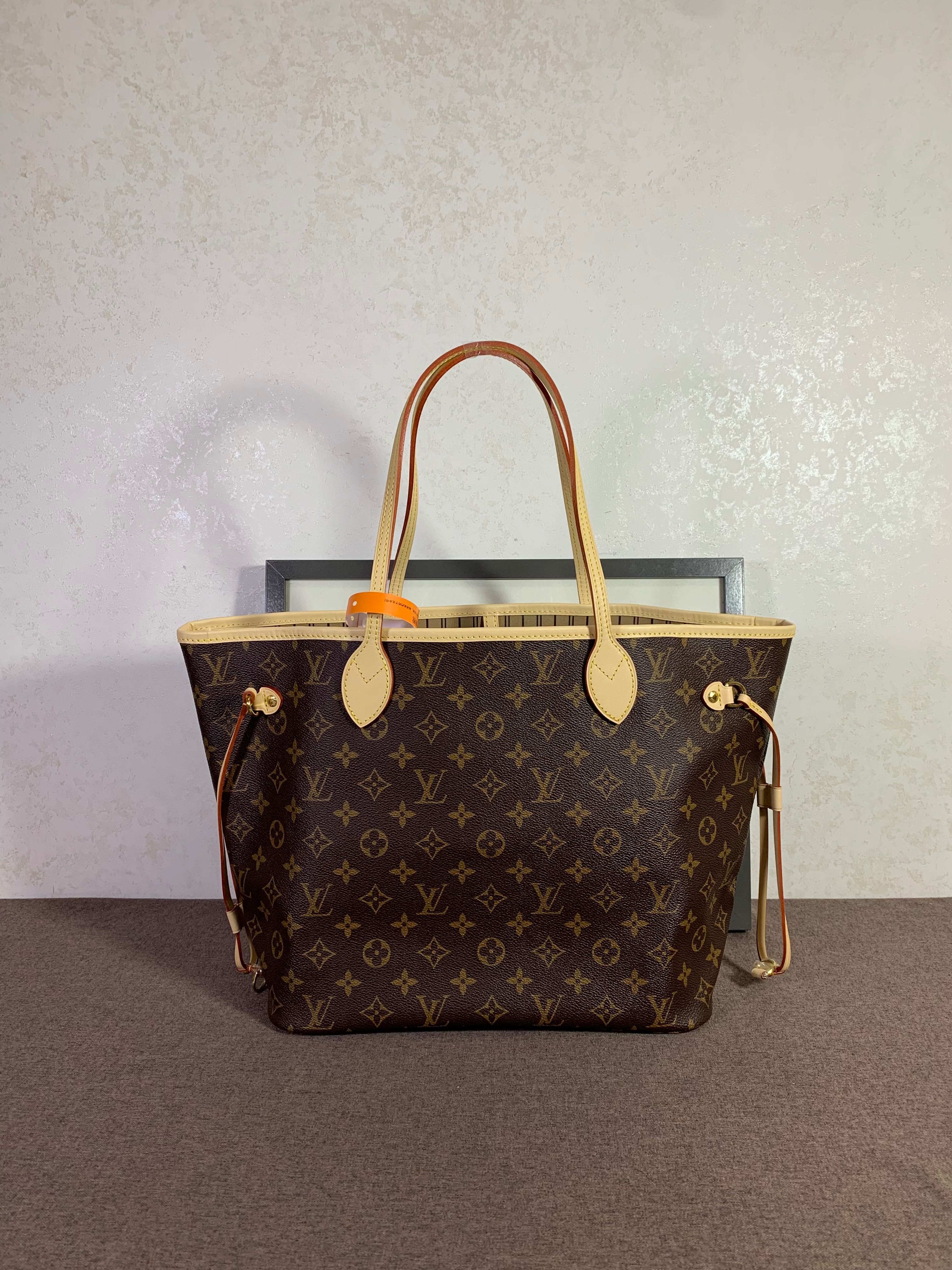 Torebka Louis Vuitton Neverfull MM Monogram brązowa skóra shopper bag