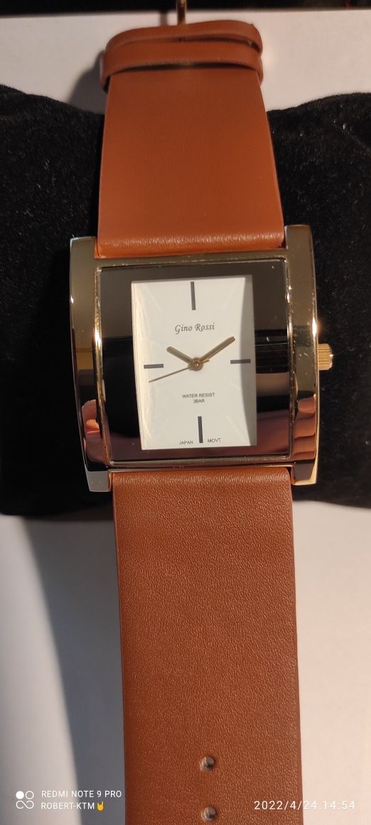 Nowy zegarek damski Gino Rossi na brązowym skórzanym pasku. Zapraszam!