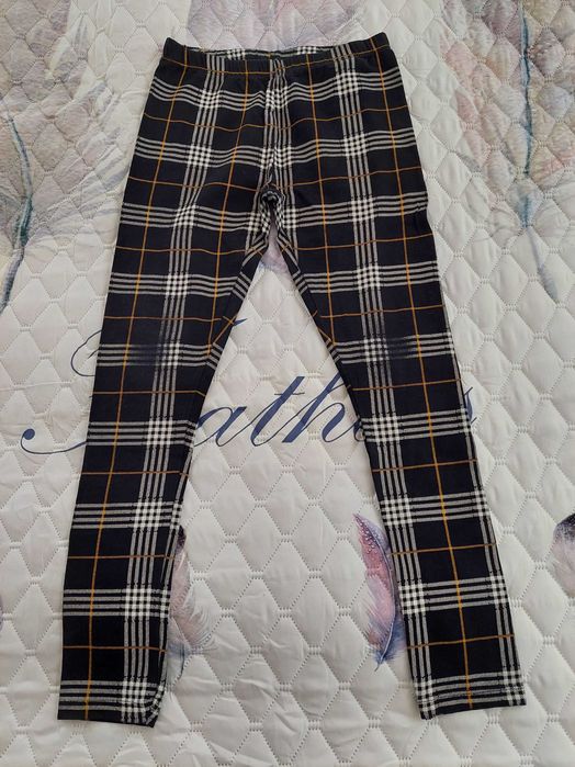 Getry legginsy dla dziewczynki 140 Reserved w kratkę dlugie spodnie