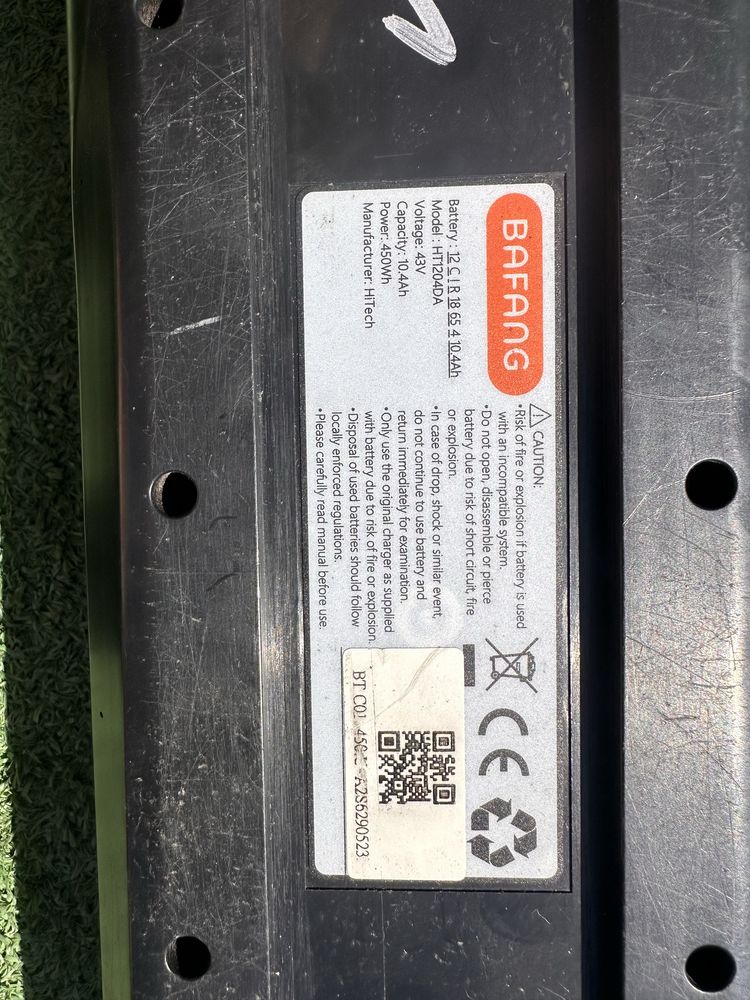 Bateria bafang 43V/10.4Ah