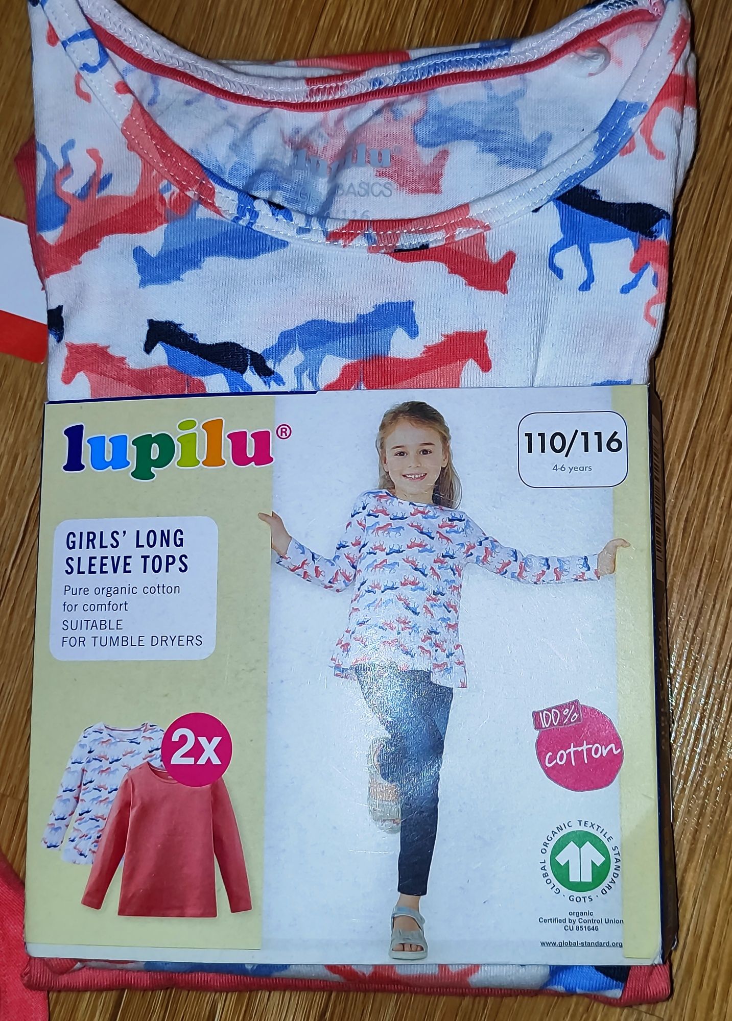 Nowy zestaw 2 bluzki/tuniki + spodnie rozm. 110/116cm