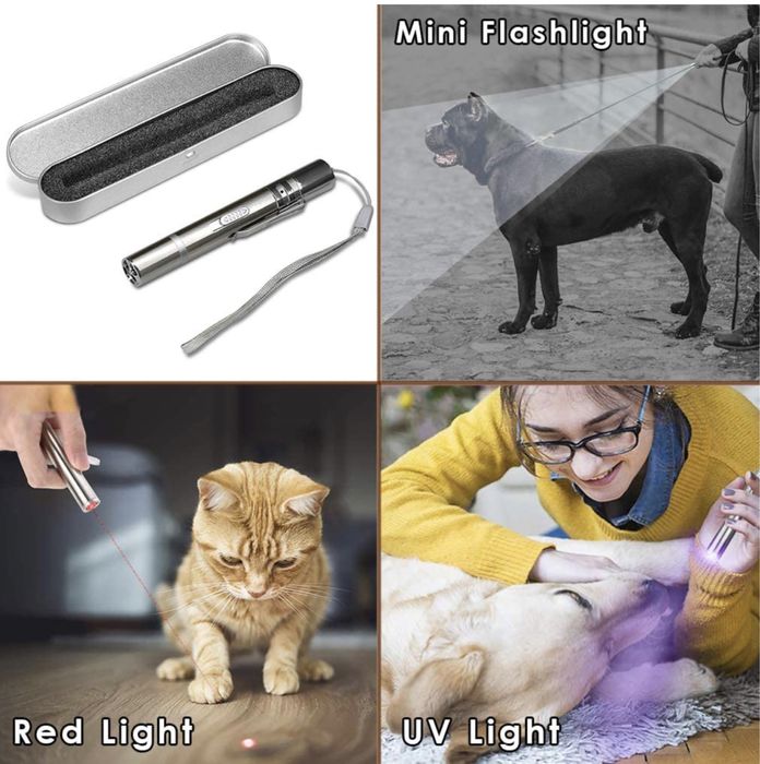 Ponteiro Laser 3 em 1 (Laser, Luz UV, Luz LED) (NOVO)