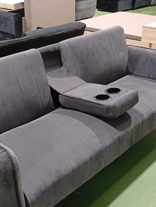 Sofá-cama cinzento novo - oferta especial