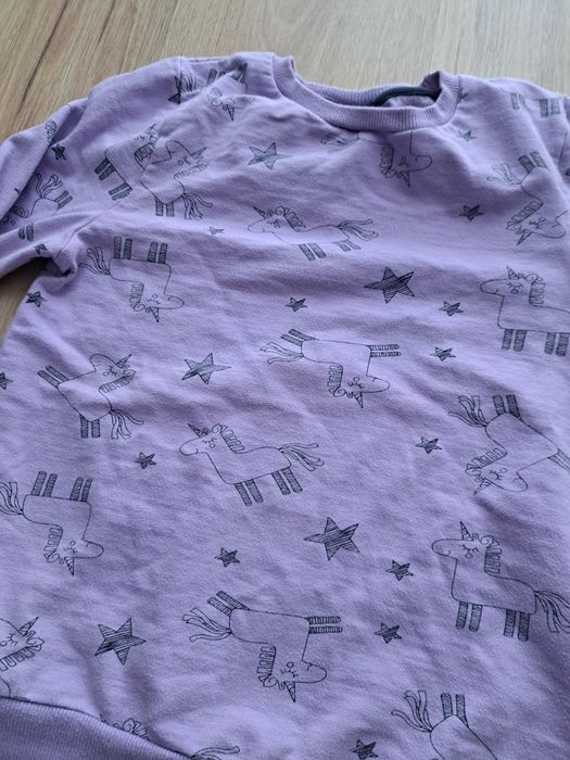 Pepco Little Kids dres dresy fioletowe jednorożce rozmiar 134 cm