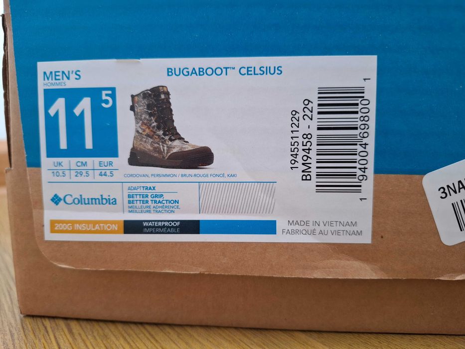 Columbia Bugaboot Celsius. EU 44,5 / 29,5см