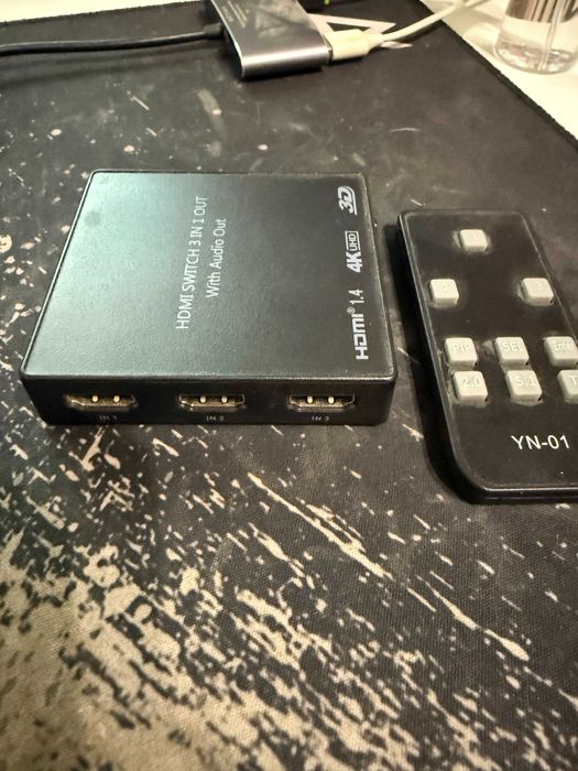 HDMI-перемикач Prozor 4K 3x1 HDMI switch з пультом ДУ