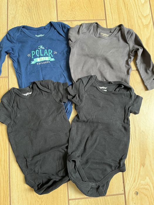 Body z długim i krótkim rękawem rozm. 62 / 68 Lupilu 4szt. OKAZJA!