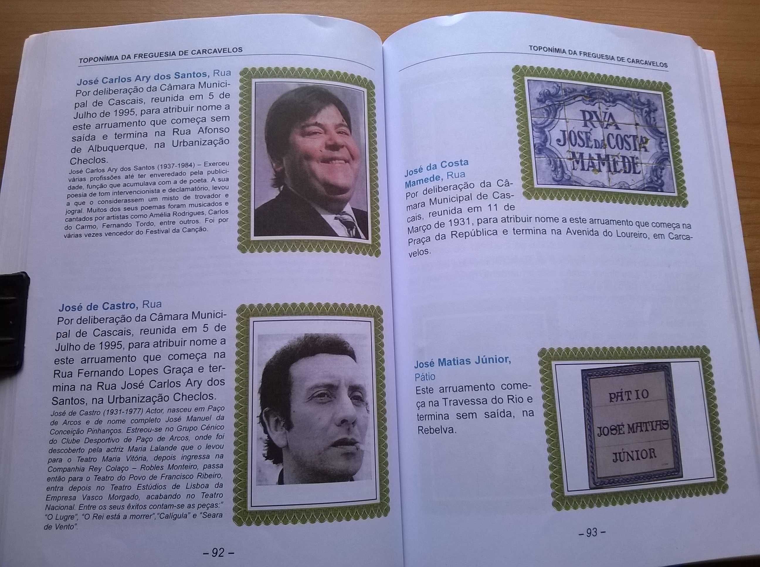 Toponímia da Freguesia de Carcavelos - Manuel Eug. e José Ricardo