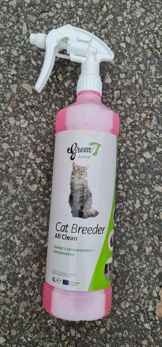 5 Litrów za 30 zł !!! Cat Breeder All Clean płyń do czyszczenia ku