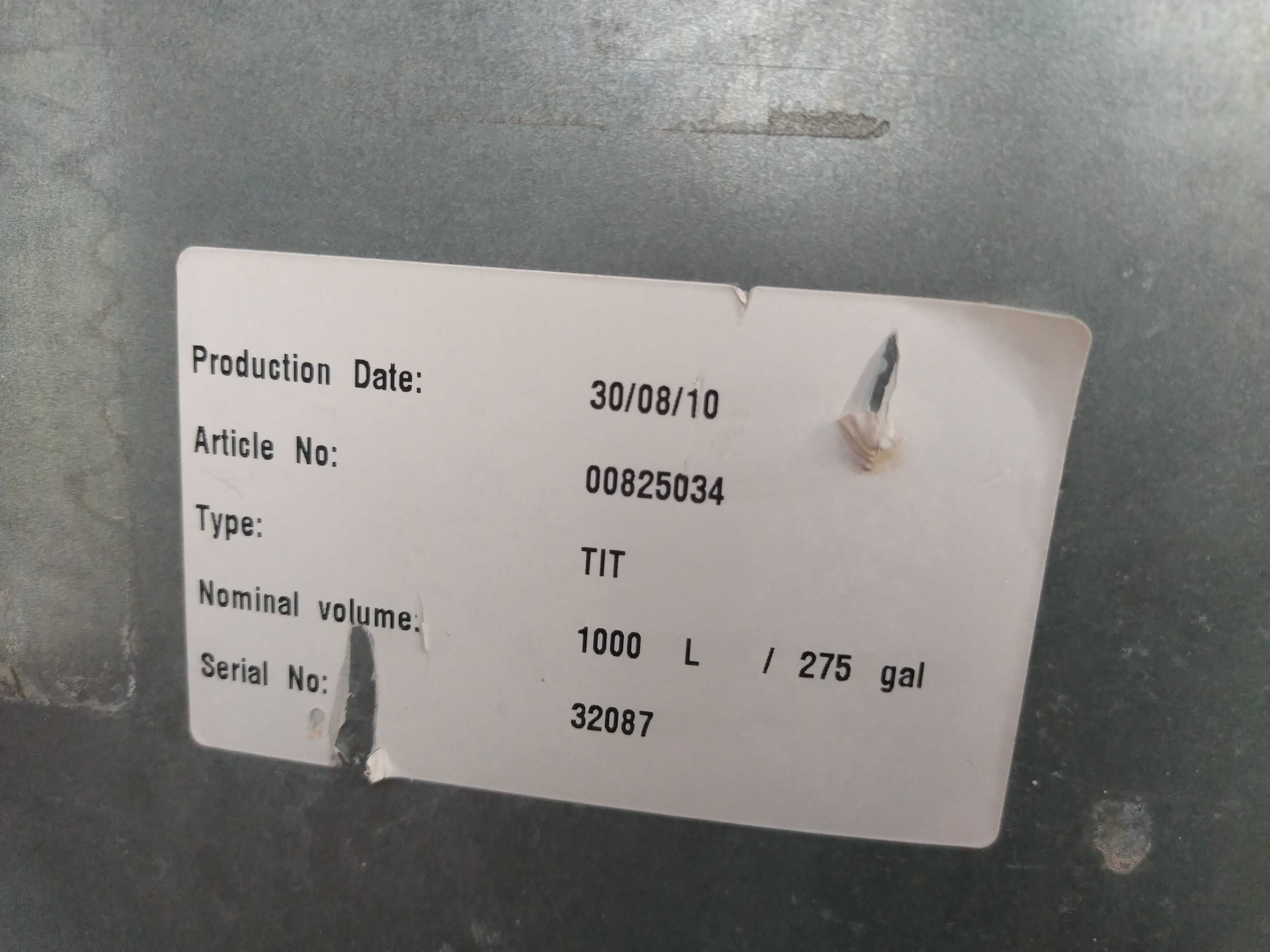 Zbiornik na paliwo ON olej SCHUTZ 1000l dwupłaszczowy 120x80 paleta