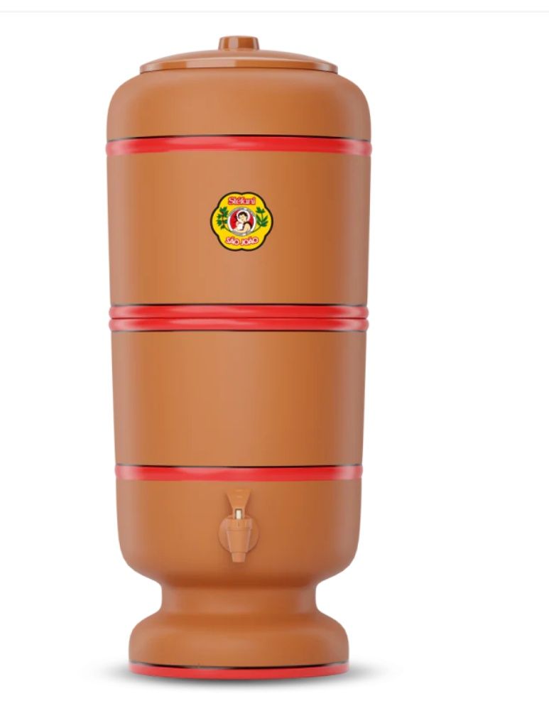 Filtro de água carvão ativo Barro 8L 2 filtros
