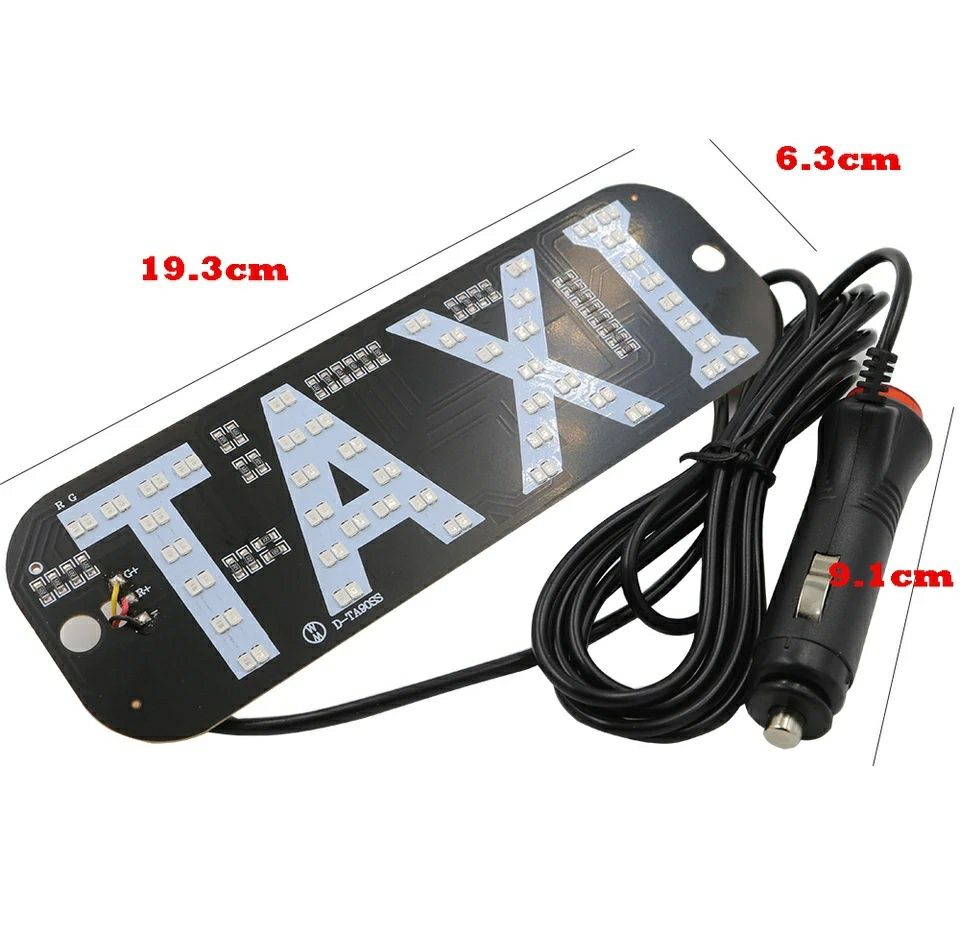 Светодиодная табличка такси TAXI LED