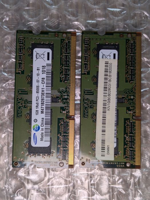 Комплект модулів пам'яті для ноутбука Samsung 1gb 1Rx8 pc3-8500s