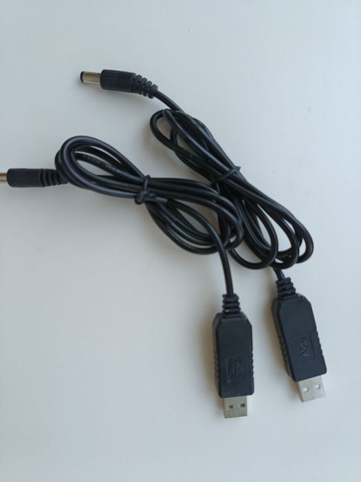 Кабель для роутера 12/9 вольт (USB to DC 5.5x2.1) 5v to 12v