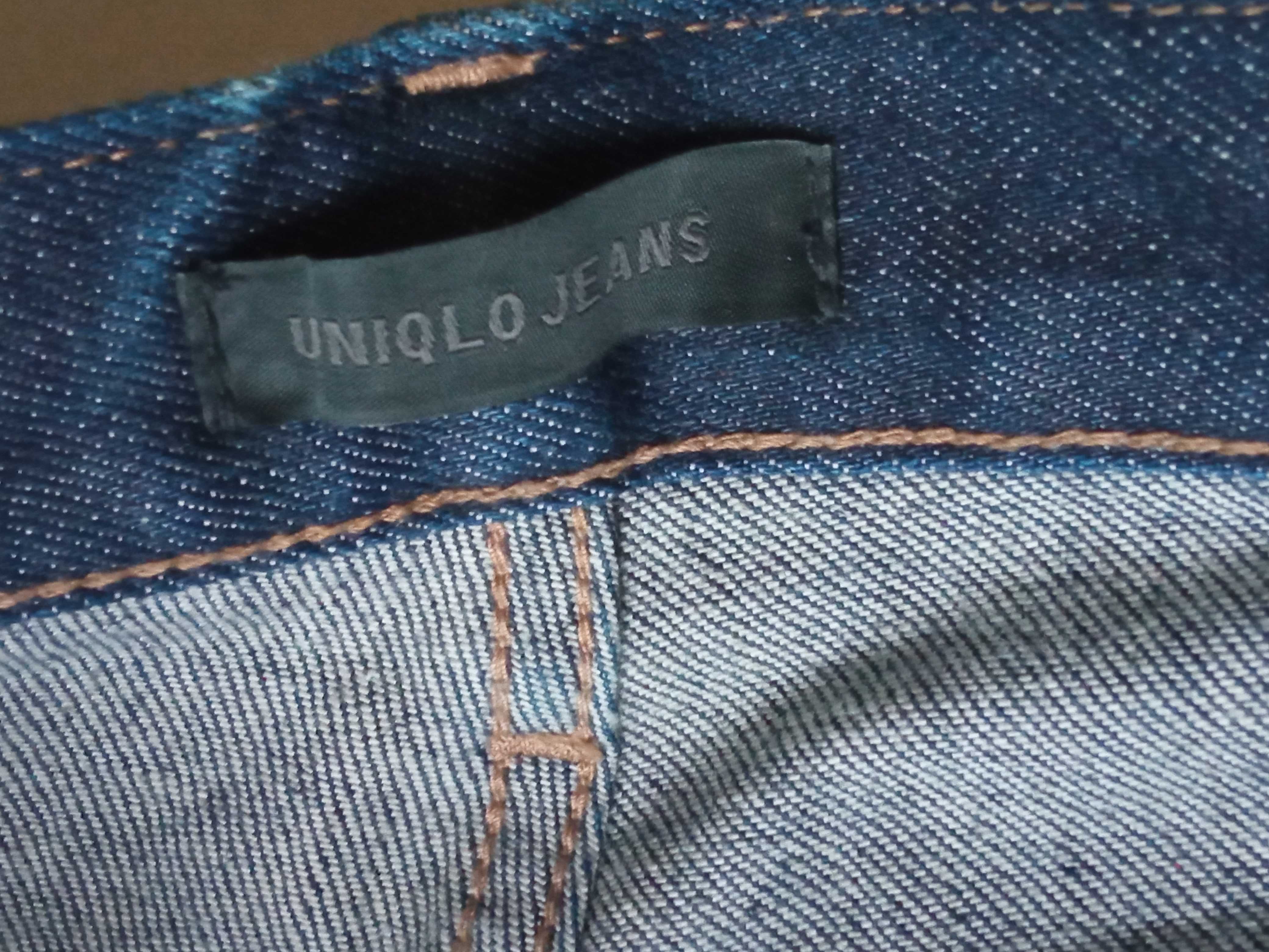 Damskie spodnie jeansowe jeansy Uniqlo jeans W29 S granatowe rurki