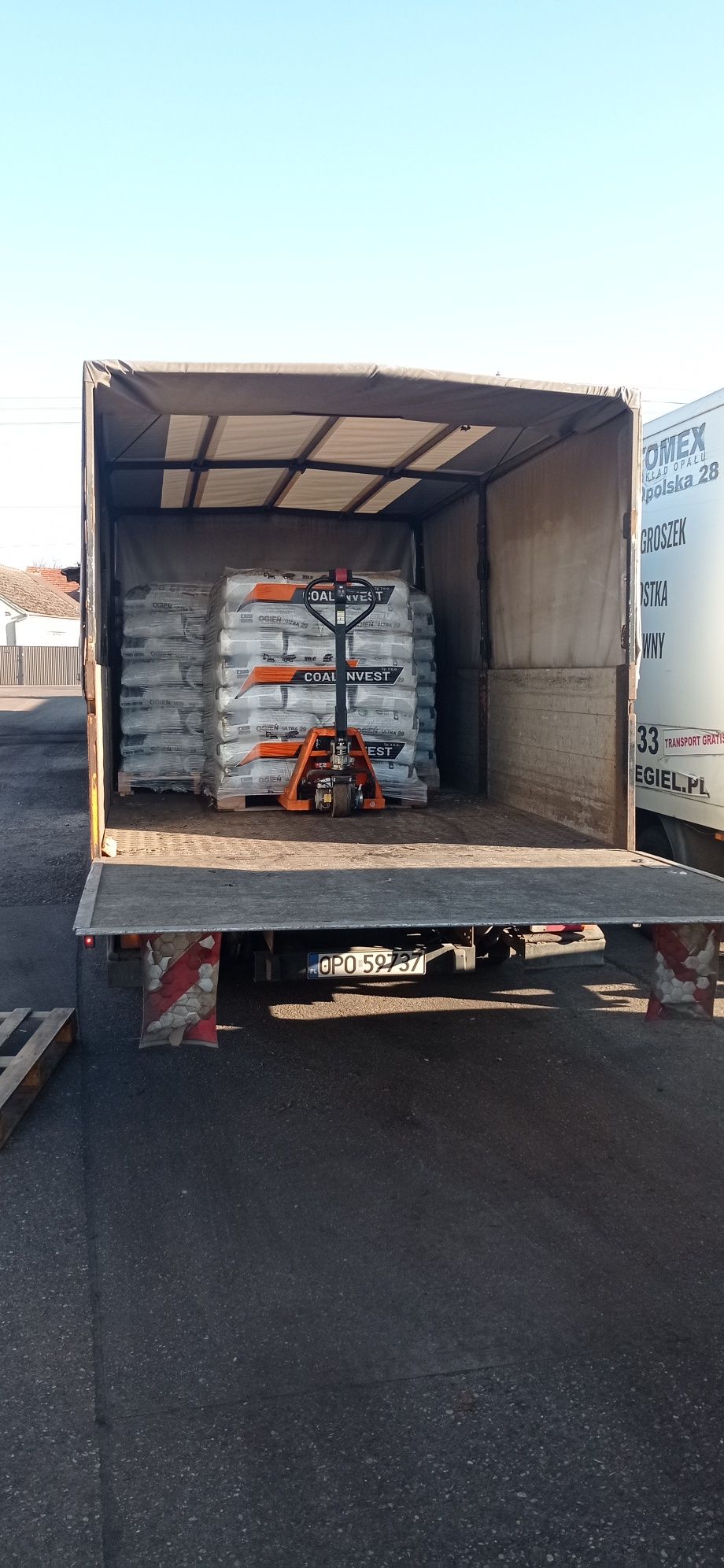 Groszek OGIEŃ 29 Paleta 1000 kg ekogroszek  OPOLE workowany węgiel