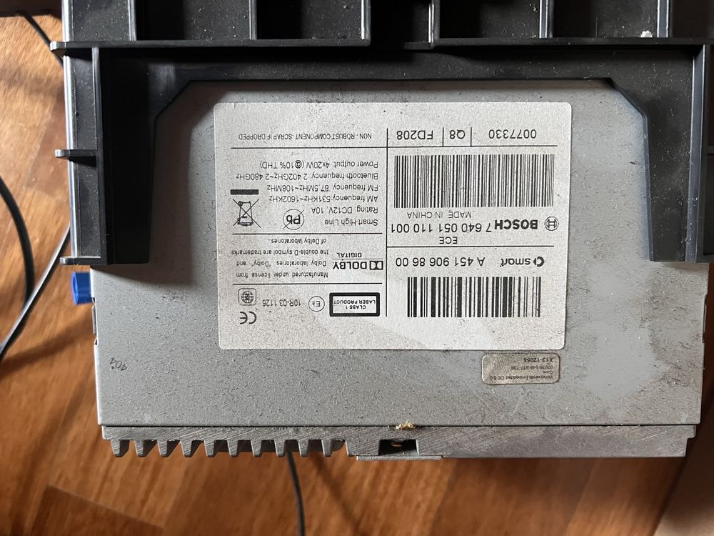 Radio Original Bosch Smart 451 c/ defeito