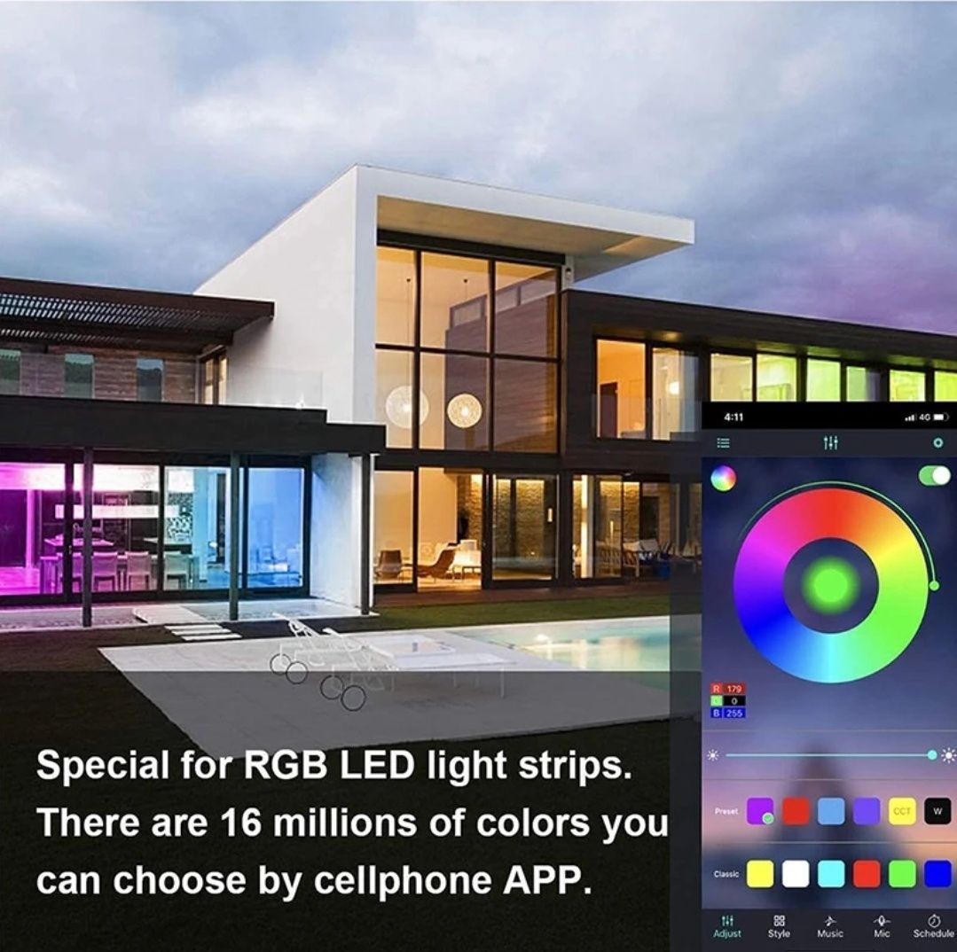 RGB контролер WX300P WiFi + IR пульт з музичною активацією