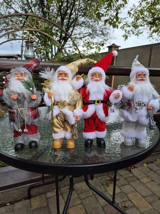 Прикраса новорічна, фігурки Cанти під ялику 40см