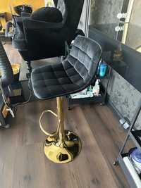 fotel makijażowy GLAMUR / krzesło barowe  welur