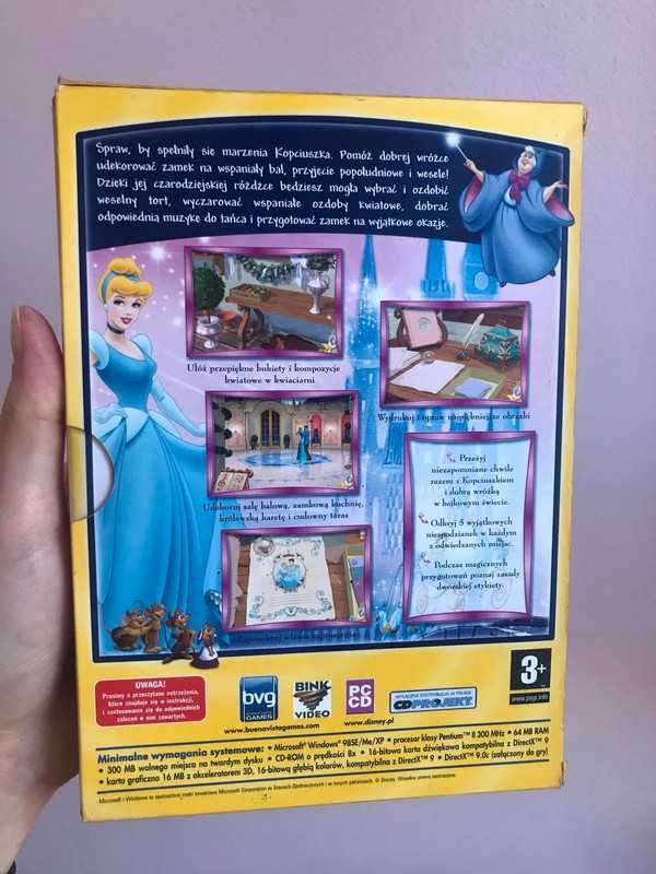 Płyta gra na komputer Disney Kopciuszek Zostań Księżniczką dziecko 3+