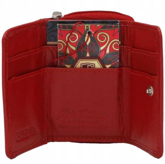 Peterson portfel skóra naturalna czerwony PTN RD-210-GCL RED ttst15