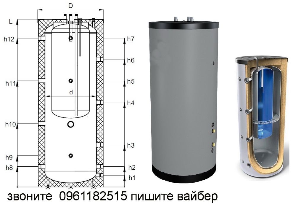 бойлер водонагреватель (комби) косвенного нагрева накопительный