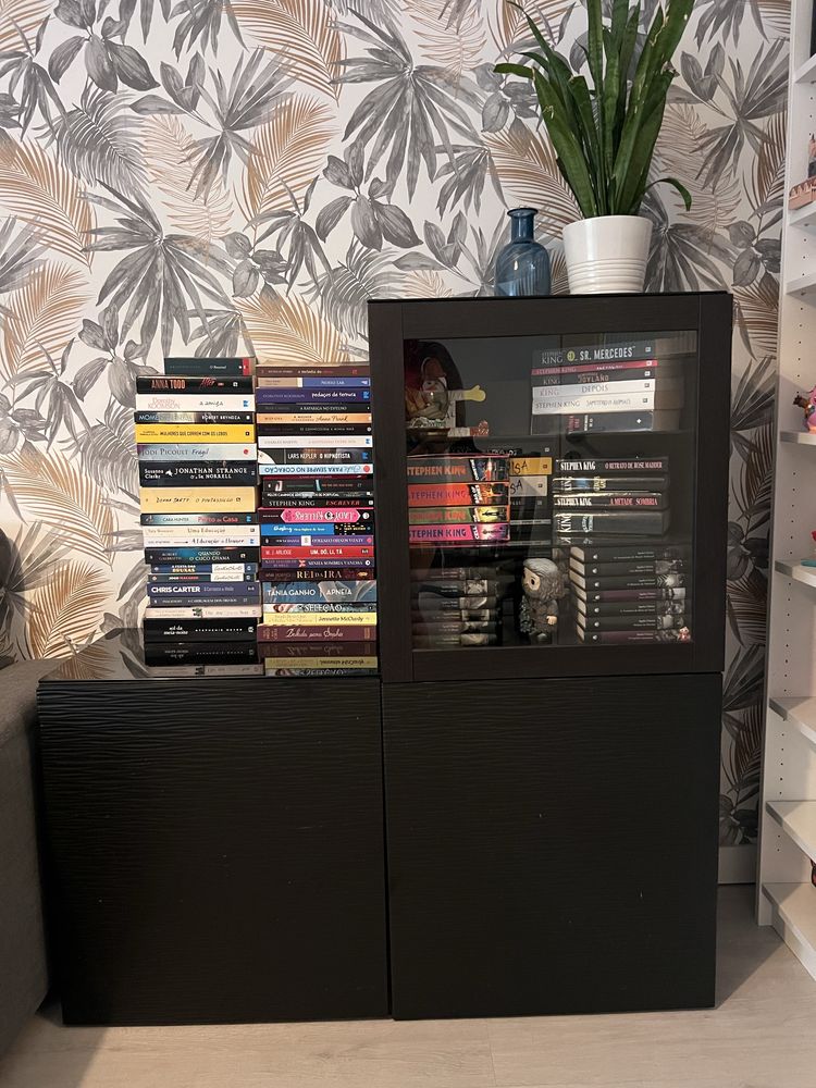 Movel Preto ikea com vidro