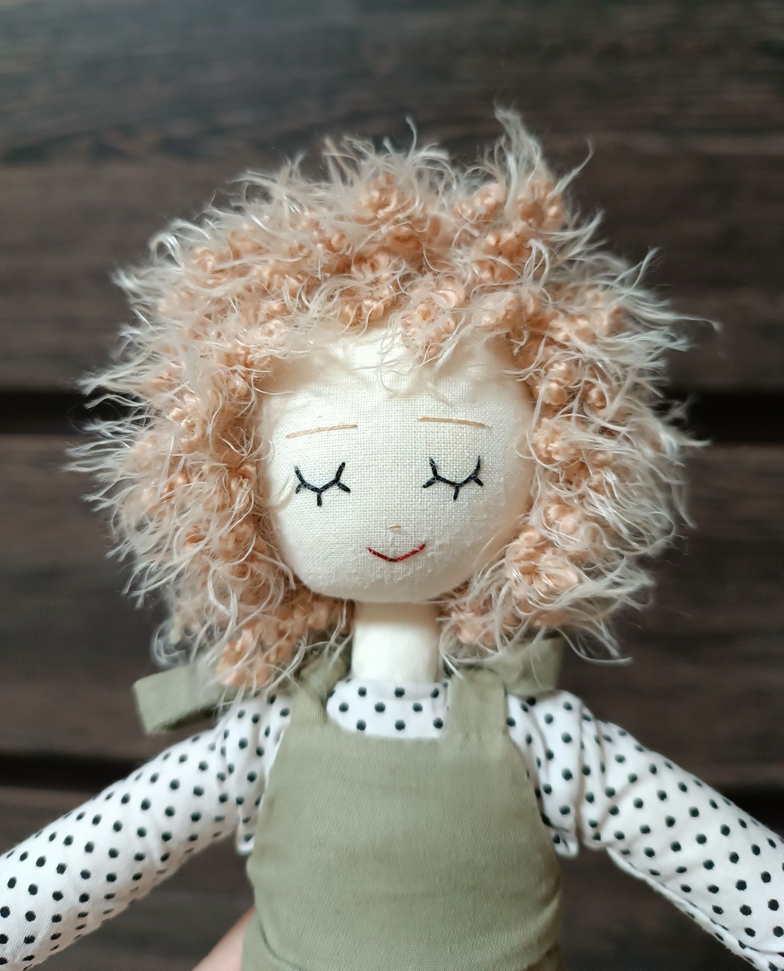 Мягкая кукла Lerusha Dolls, текстильная куколка, тильда