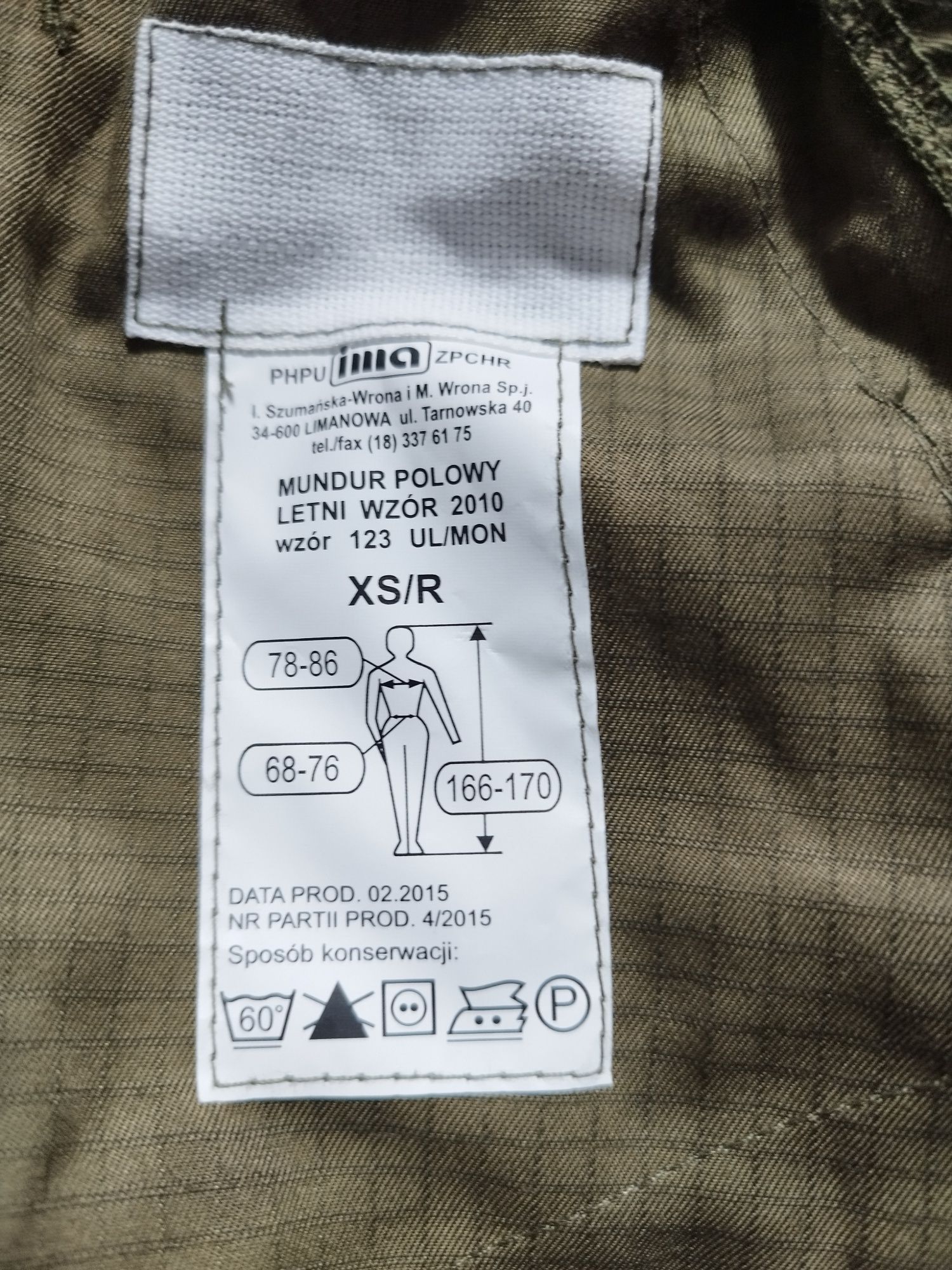 Nowy mundur polowy letni, rozmiar XS
