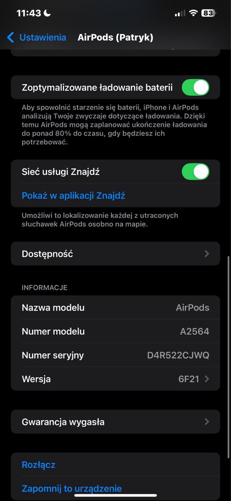 Apple AirPods 3 oryginalne idealny stan