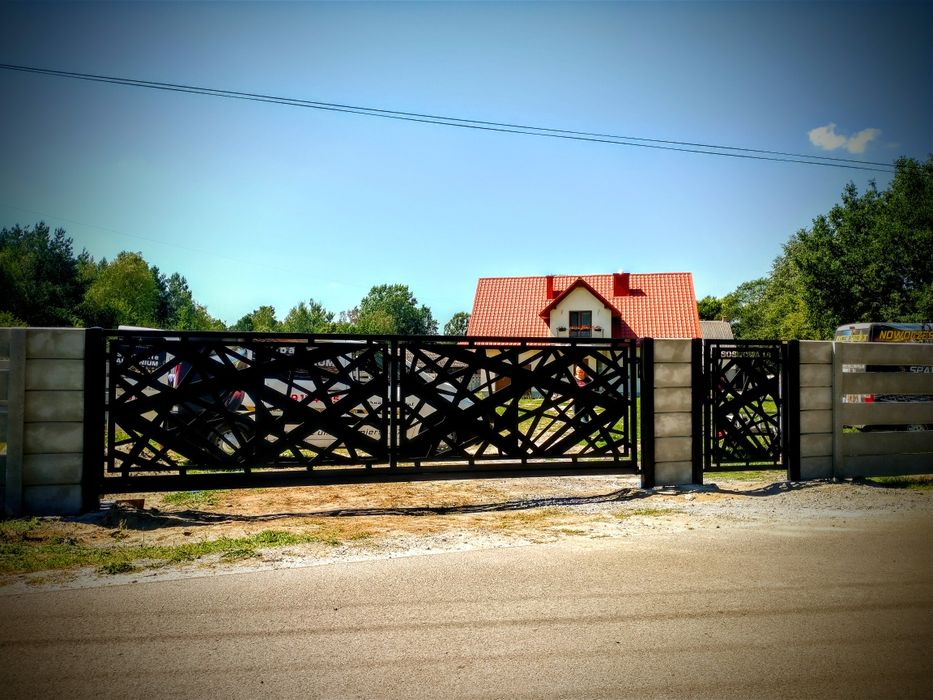 Brama Ogrodzenie panele CNC, nowoczesne wzory, Wypalane plazmą