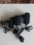 Trzy Zasilacze Ktec 4V, Power Adapter 5V, Motorola 8V.