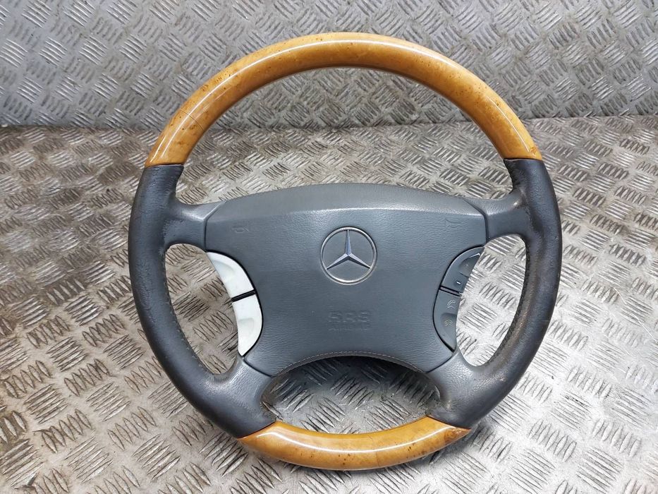 KIEROWNICA DREWNO MULTIFUNKCJA + PODUSZKA MERCEDES-BENZ W220 S320 22046009
