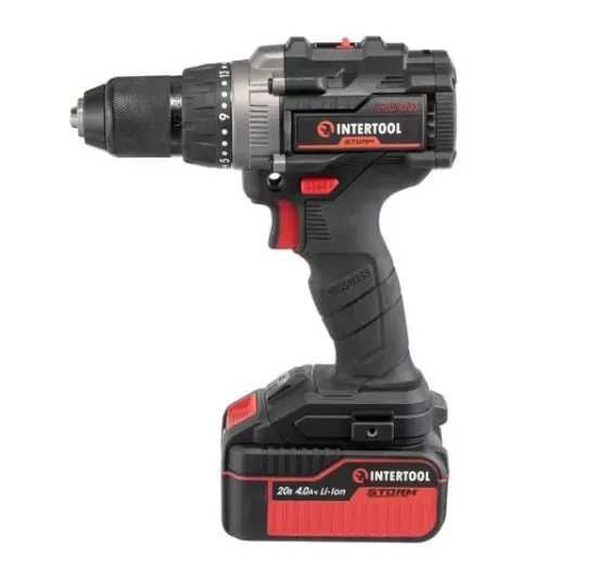 Акумуляторний ударний дриль-шуруповерт INTERTOOL WT-0361 з кейсом