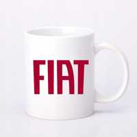 Kubek Fiat dla fana czerwone logo prezent