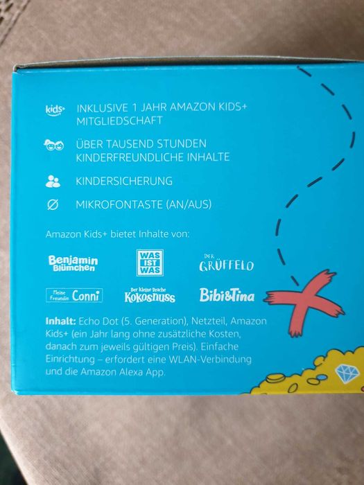 Echo Dot 5 Kids budzik Język niemiecki dla dzieci