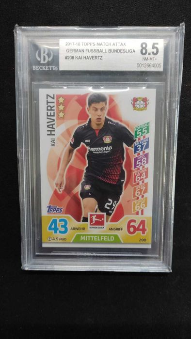 Kai Havertz Rookie card BGS 8.5 PSA - Beckett futebol carta graded