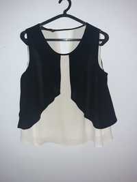 Top zara preto e branco