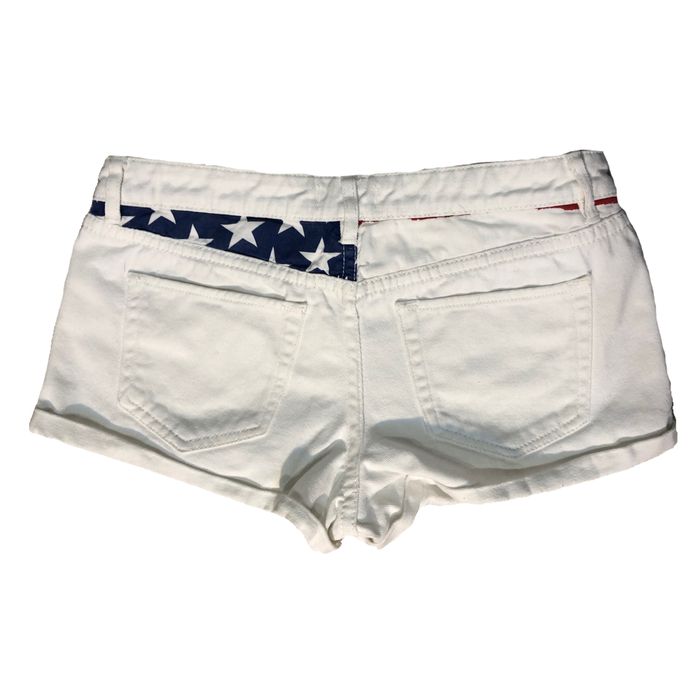 джинсовые шорты с флагом сша