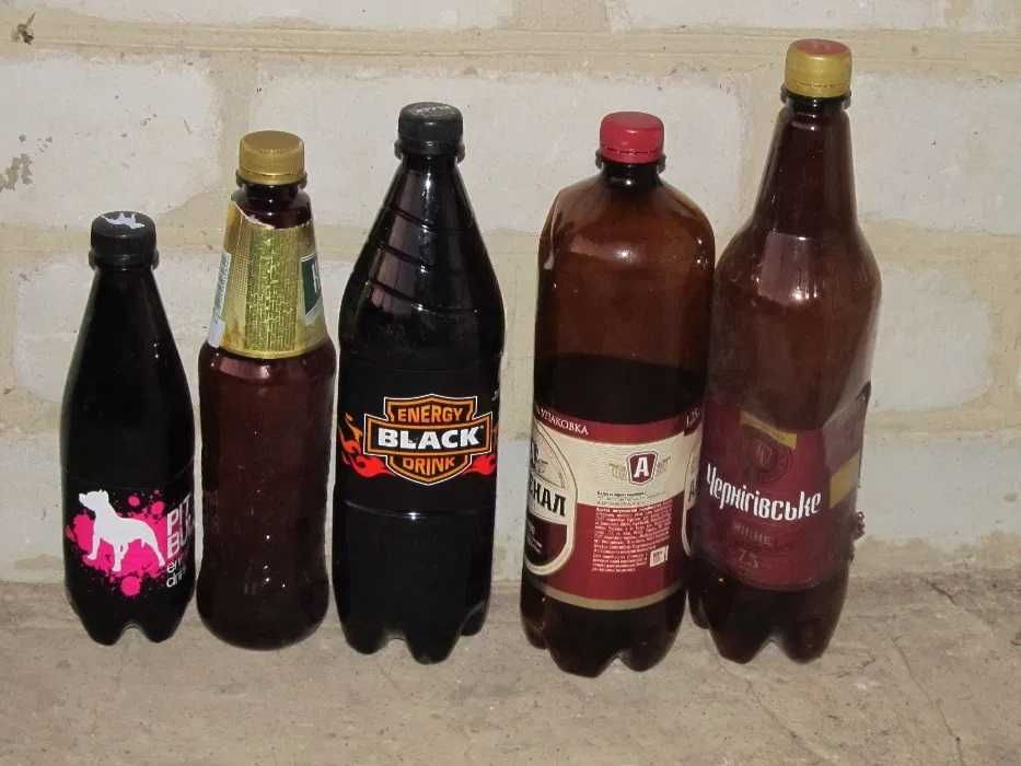 Темна пляшка пластикова(ПЕТ тара, ПЕТ пляшка)