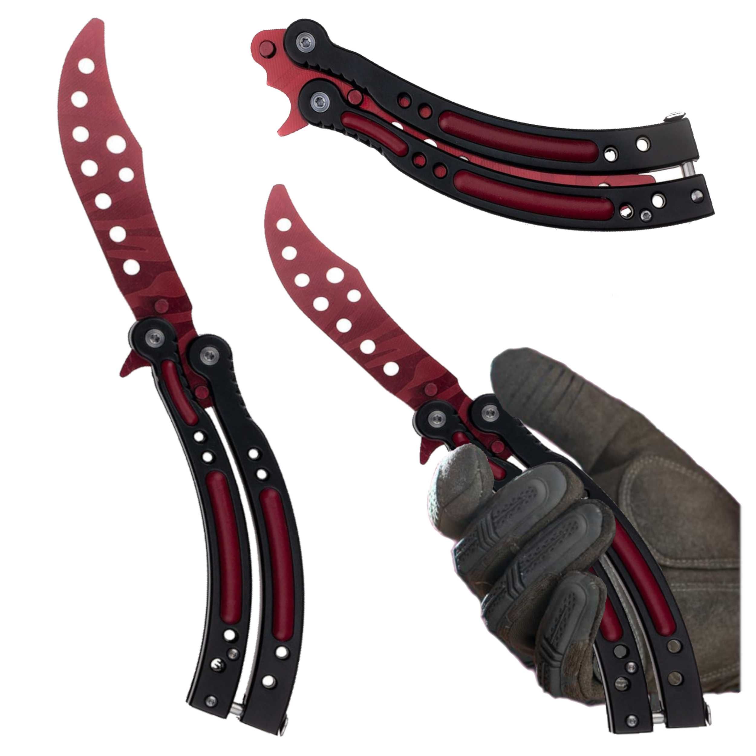 NOWY⇒ Bezpieczny Nóż Treningowy Motylek Ergonomiczny Uchwyt CS:GO