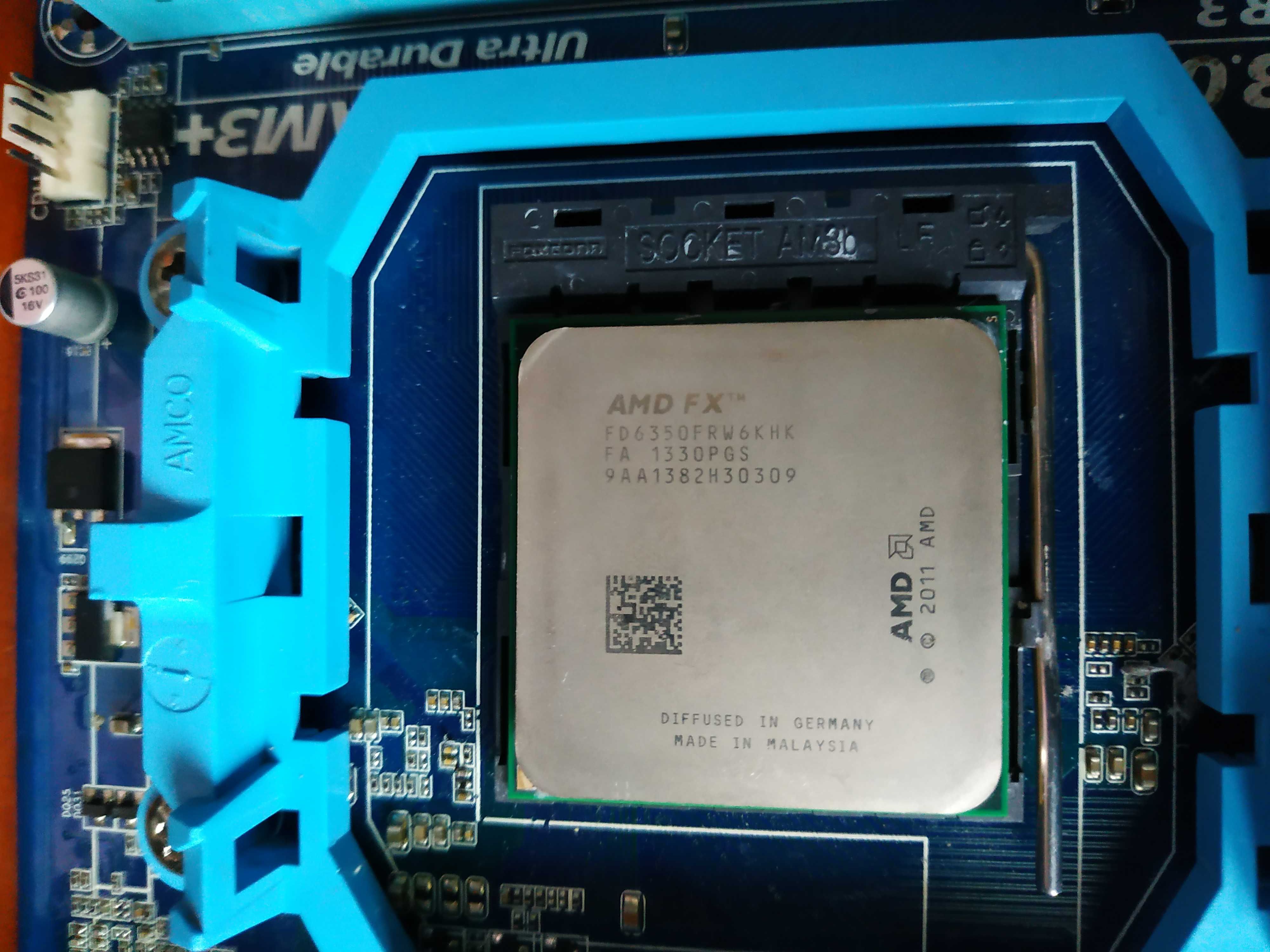 комплект АМ3+ материнка GIGABYTE 970A-DS3 проц FX6350, 8Gb DDR3