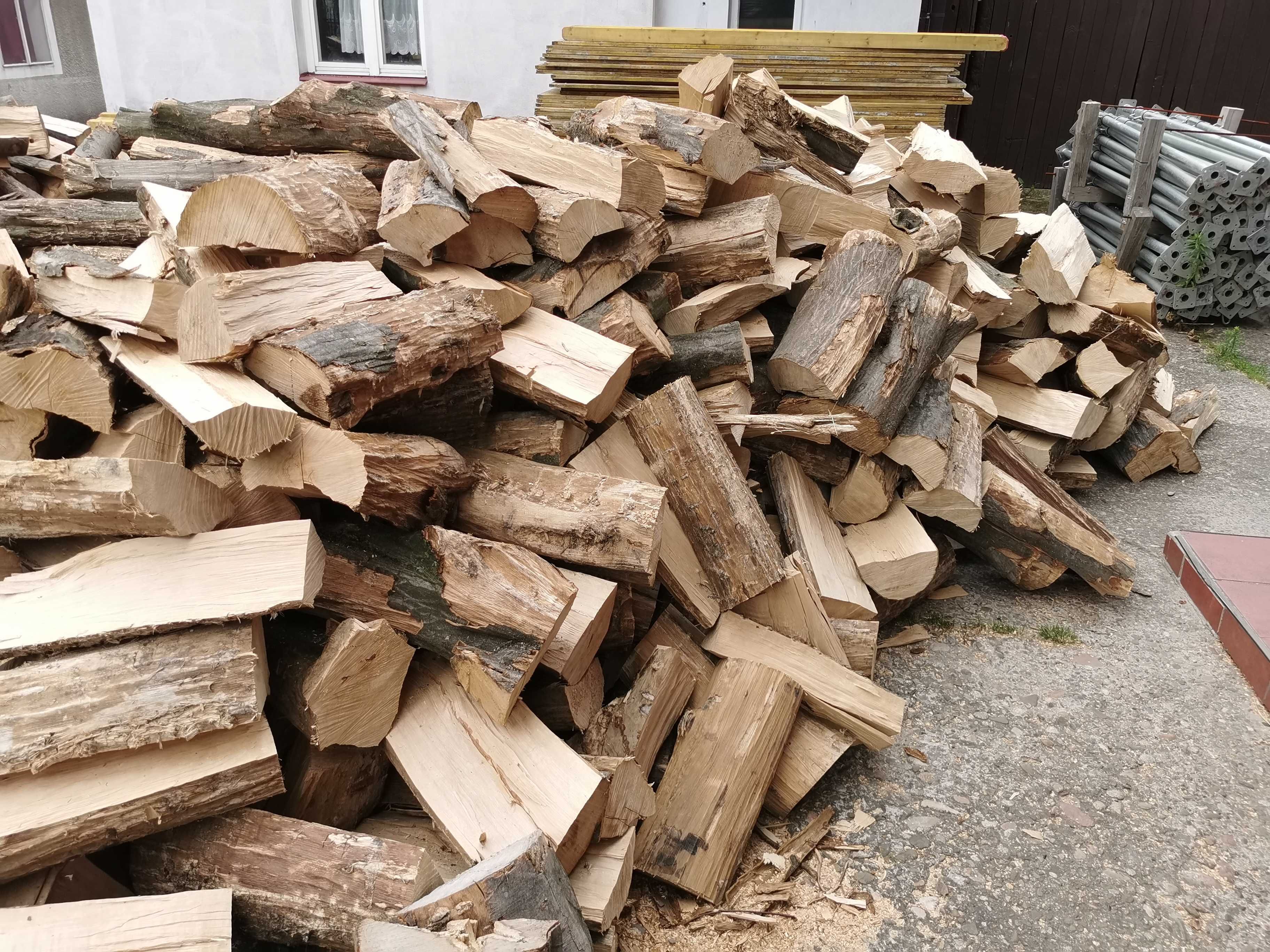 Drewno Opałowe Kominkowe Buk Grab Sezonowany Transport
