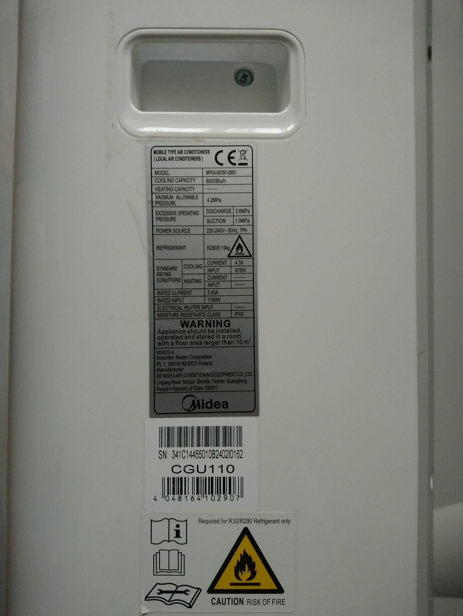 Мобільний кондиціонер Midea MPPDA-09CRN7-QB6G1
