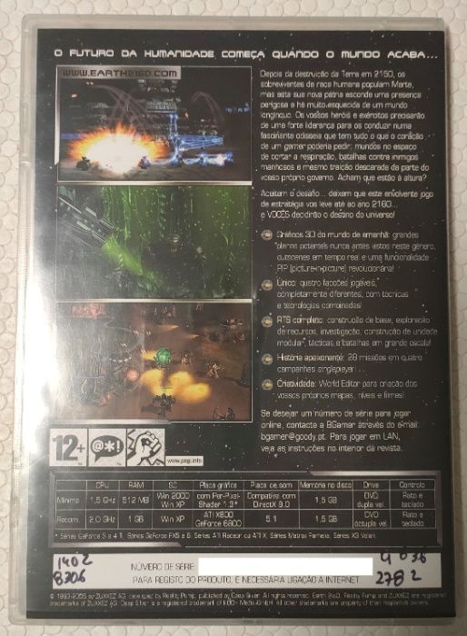 Earth 2160 Jogo PC DVD