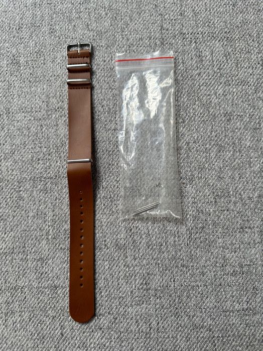 Pasek do zegarka NATO ze skóry 22 mm