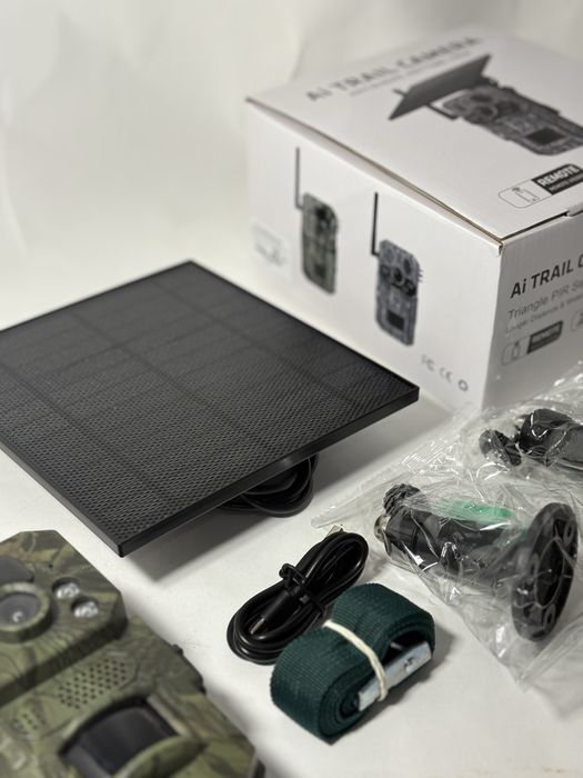Kamera leśna Ai Trail Camera z panelem solarnym i detekcją ruchu